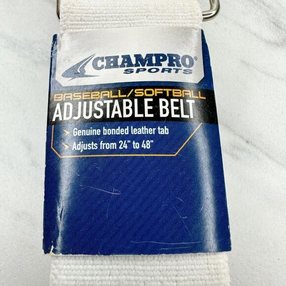 Champro White Stretch Baseball Softball Belt Adult One Size OS - Picture 5 of 11